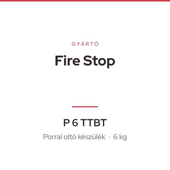 Fire Stop P 6 TTBT