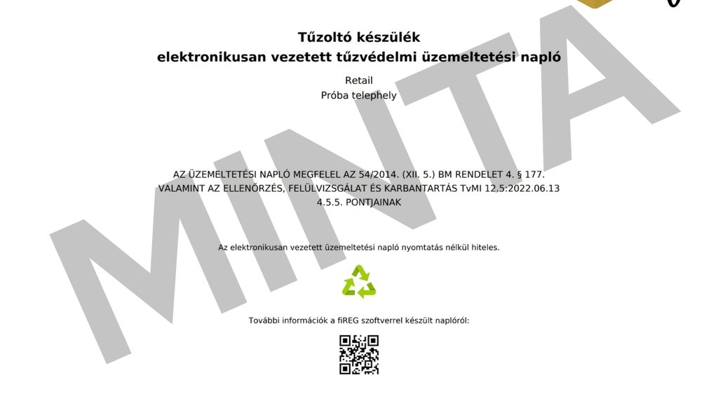 Tűzoltó készülék üzemeltetési napló – működés, szabályok, digitalizáció