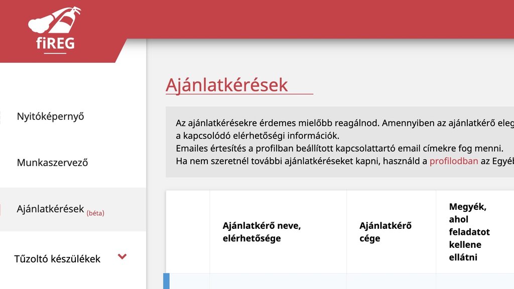 Hogyan kezeld a fiREG ajánlatkérőt?